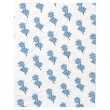 Floral blanca y azul