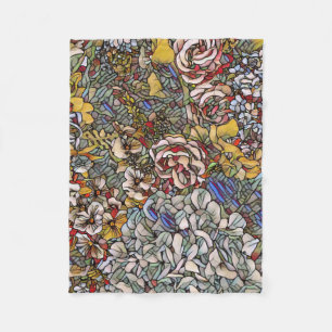 Manta Polar Floral botánica de vidrio templado