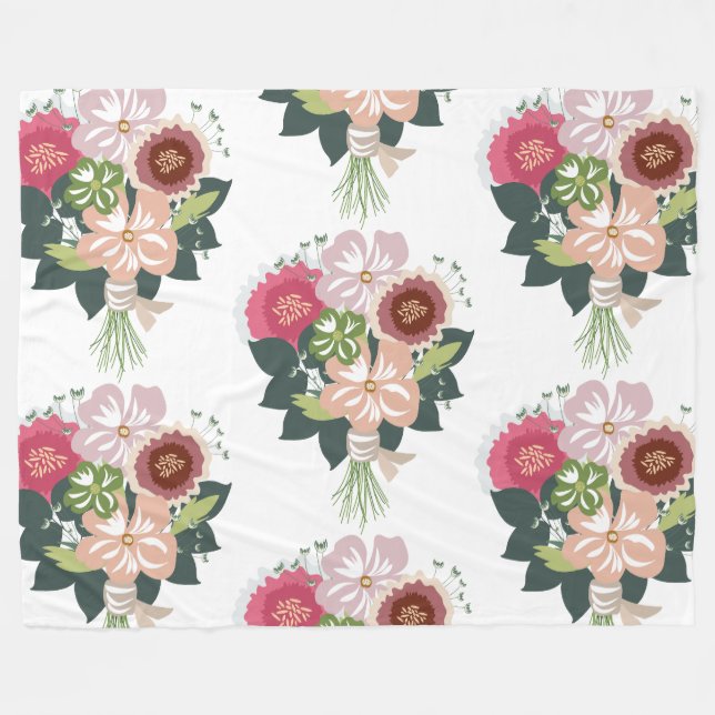 Manta Polar Floral Bouquet (Frente (Horizontal))