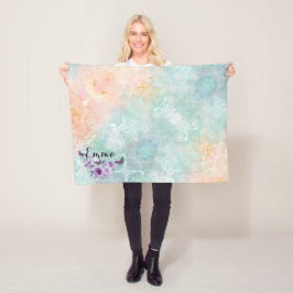 Manta Polar Floral bouquet purple garden