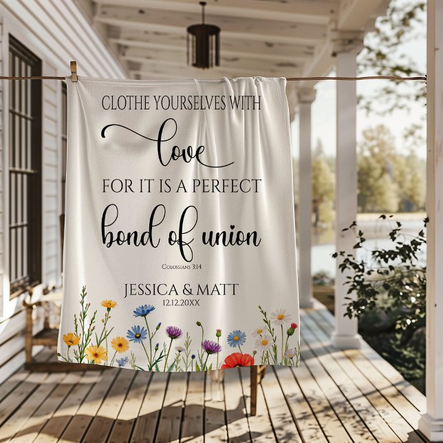 Manta Polar Floral Clothe Yourselves with Love Perfect Bond (Subido por el creador)