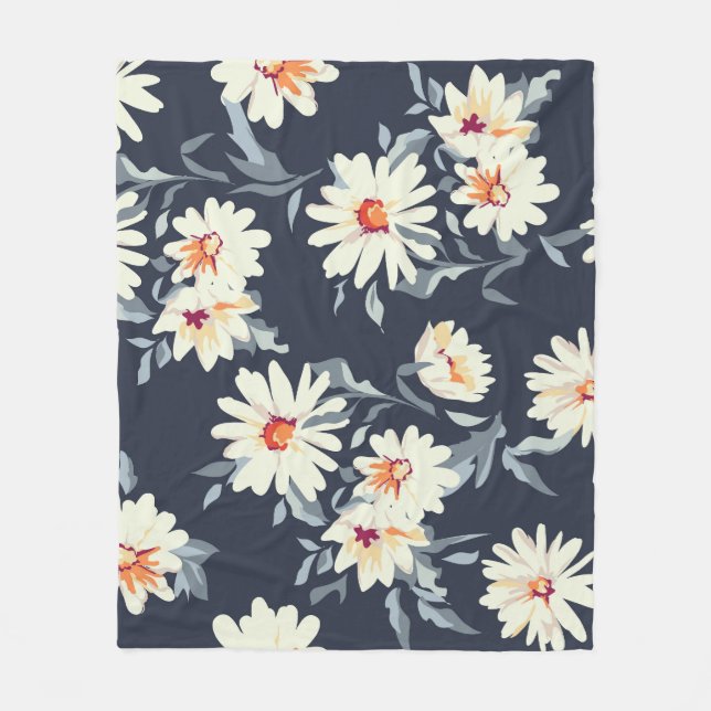 Manta Polar Floral de margarita bonito: impresión sin inconven (Anverso)