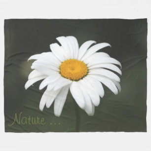 Manta Polar Floral de margarita con negro y gris
