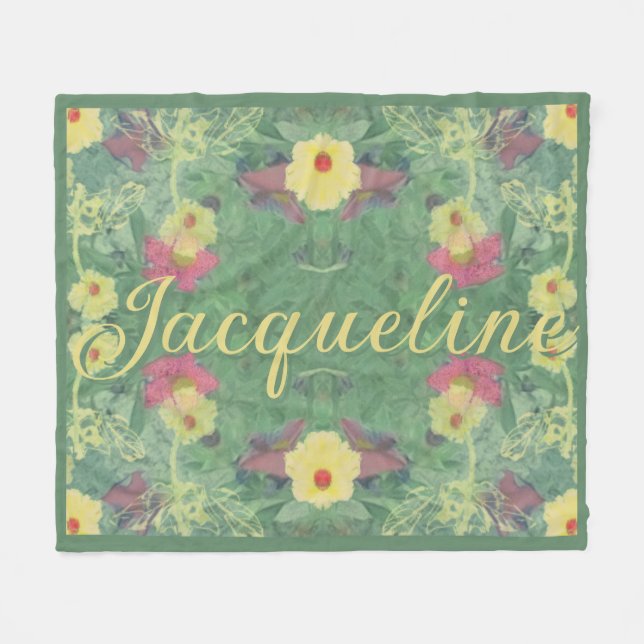 Manta Polar Floral de suelo forestal (Frente (Horizontal))