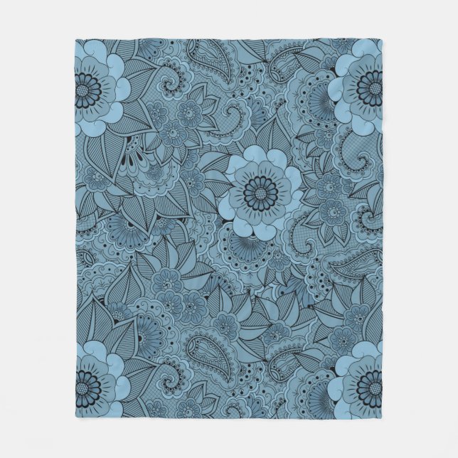 Manta Polar Floral decorativa (Anverso)