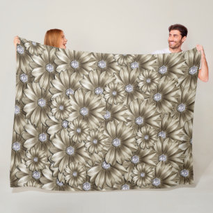 Manta Polar Floral Diamonds Fleece Blanket