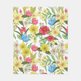 Manta Polar Floral estética