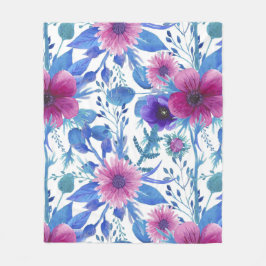 Manta Polar Floral estética