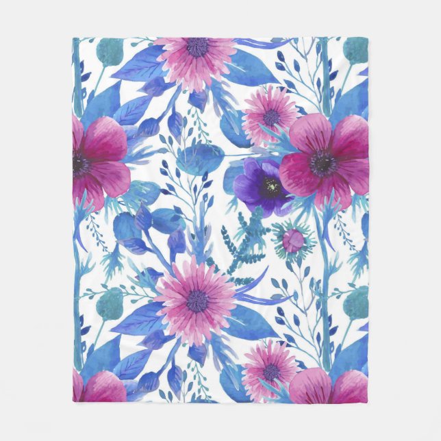 Manta Polar Floral estética (Anverso)