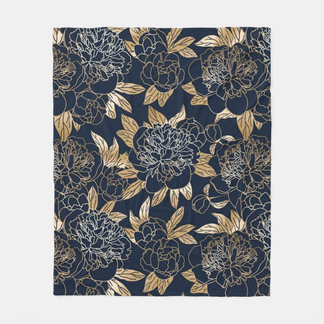 Manta Polar Floral estética (Anverso)