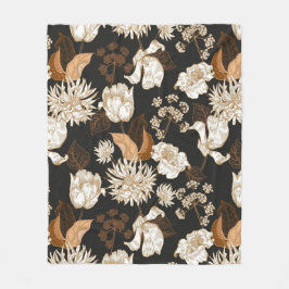 Manta Polar Floral estética