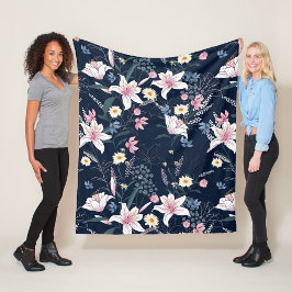 Manta Polar Floral estética