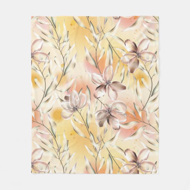 Manta Polar Floral estética (Anverso)