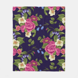 Manta Polar Floral estética