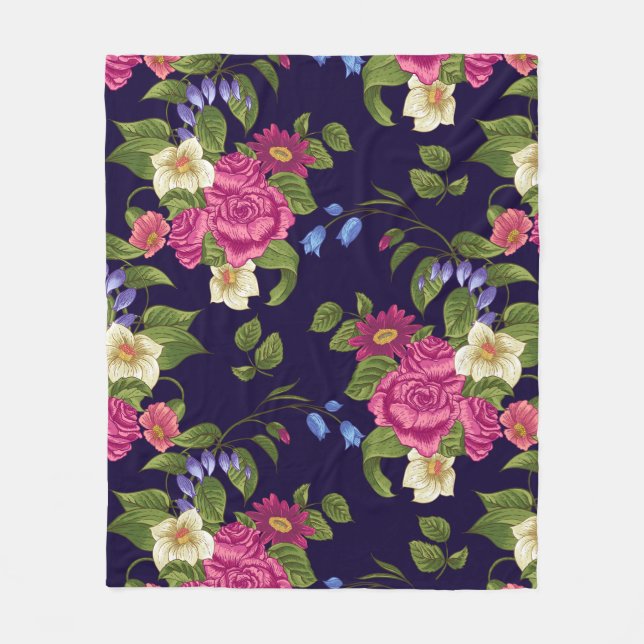 Manta Polar Floral estética (Anverso)