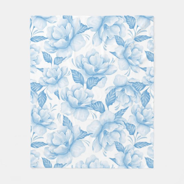 Manta Polar Floral estética (Anverso)