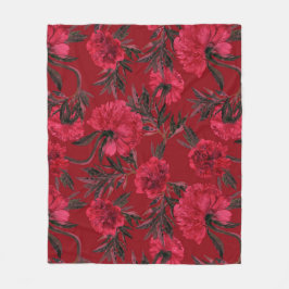 Manta Polar Floral estética