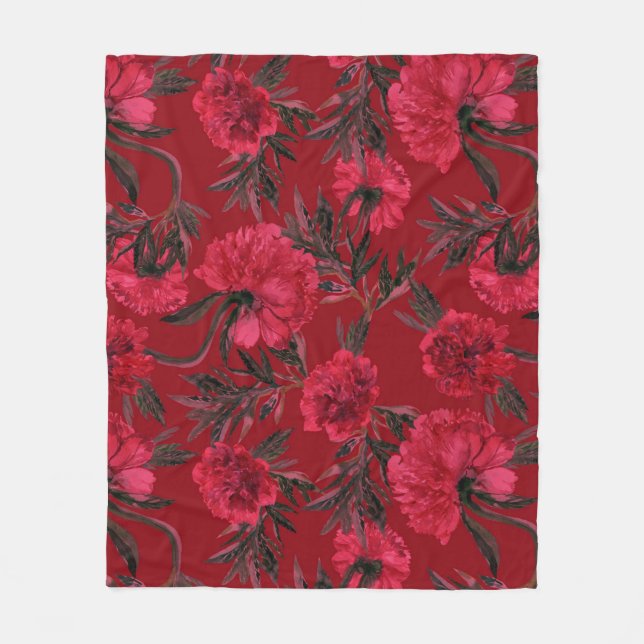 Manta Polar Floral estética (Anverso)