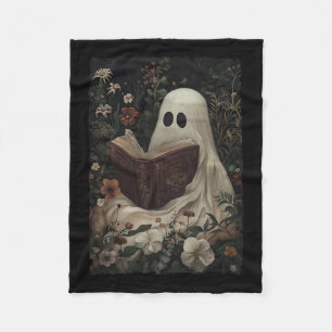 Manta Polar Floral Fantasma libro de lectura Halloween disstum
