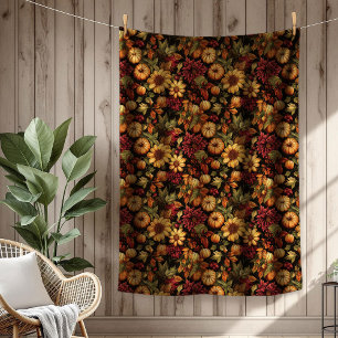 Manta Polar Floral floral de otoño eterna ricos tonos otoñales
