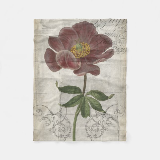 Manta Polar Floral francesa I (Anverso)