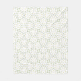 Manta Polar Floral Geométrico Neutral Suave