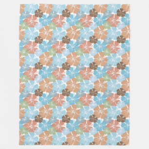 Manta Polar Floral hawaiana hibiscus