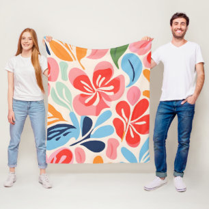 Manta Polar Floral inspirada en Matisse