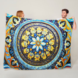 Manta Polar Floral mallónica española de origen romano