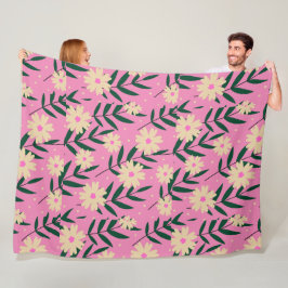 Manta Polar Floral moderna y elegante