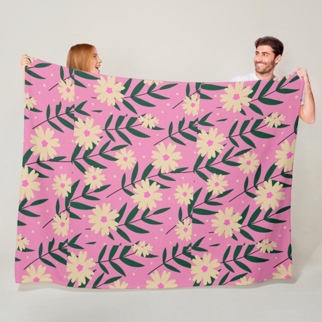 Manta Polar Floral moderna y elegante (In situ)