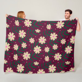 Manta Polar Floral moderna y elegante