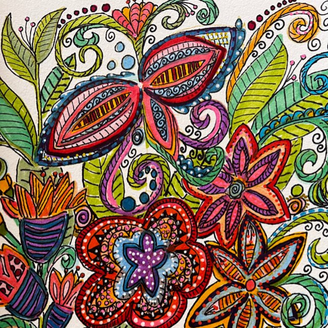Manta Polar Floral multicolor (Folk Art)