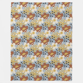 Manta Polar Floral orgánica plana