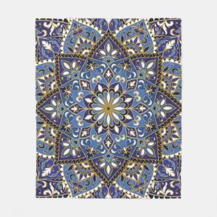 Manta Polar Floral oriental: Alfombra vintage