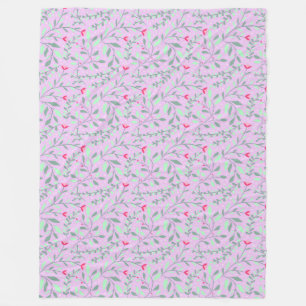 Manta Polar Floral pattern.05.FR.pink y Lgreen LPink BG