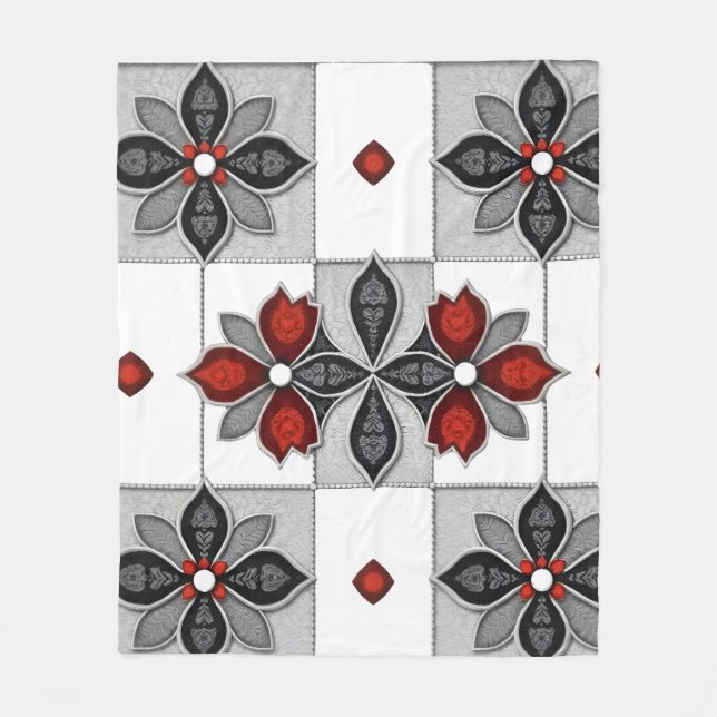 Manta Polar Floral Pattern Fleece (Anverso)