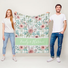 Manta Polar Floral personalizada