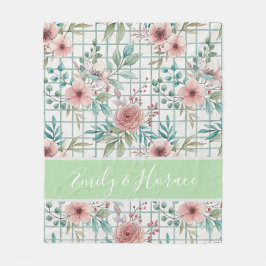 Manta Polar Floral personalizada