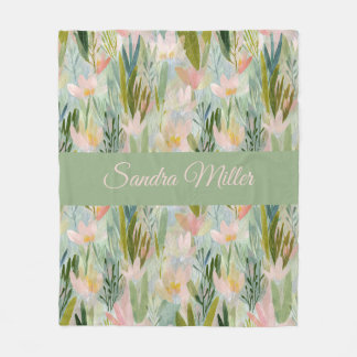 Manta Polar Floral Personalizada de Salvia Caprichosa