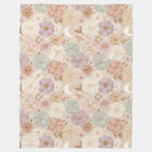 Manta Polar Floral Prado Celestial