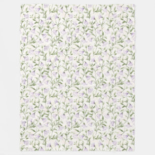Manta Polar Floral púrpura de bonito