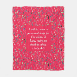 Manta Polar FLORAL Raspberry | Seguridad del sueño de paz | Cr