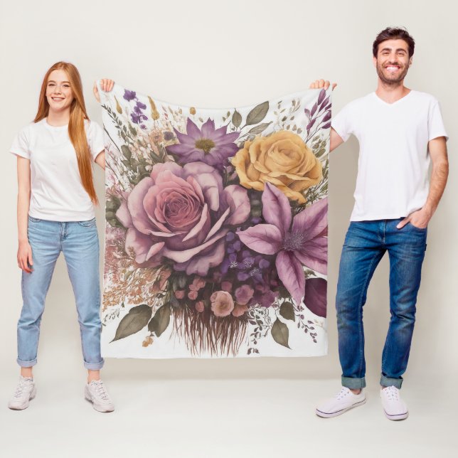 Manta Polar Floral romántica (In situ)