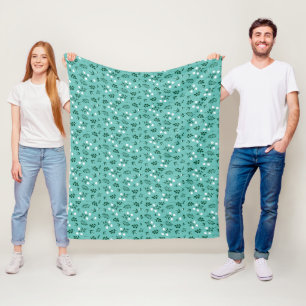 Manta Polar Floral Rústica Elegante