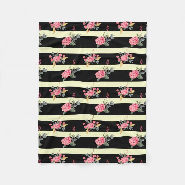 MANTA POLAR FLORAL STRIPE (Anverso)