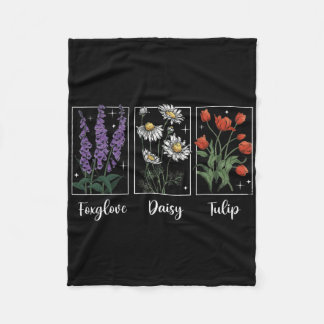Manta Polar Floral Sutil 8647 Flores de Trump Digitalis Margar