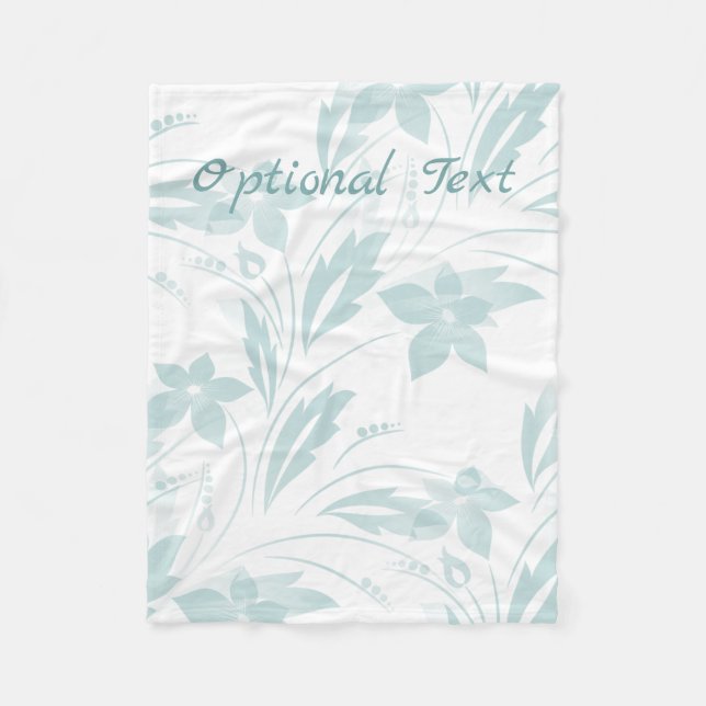 Manta Polar Floral sutil en el Blues (Anverso)