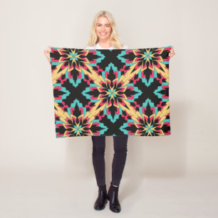 Manta Polar Floral Y Glamour Moda Impresionante