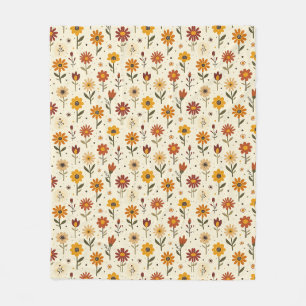 Manta Polar Florales Boho